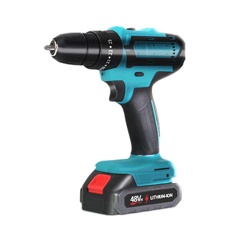 2024 High-Power Cordless Brushed Electric Drill with Rechargeable Lithium Battery and Multi-Function Screwdriver