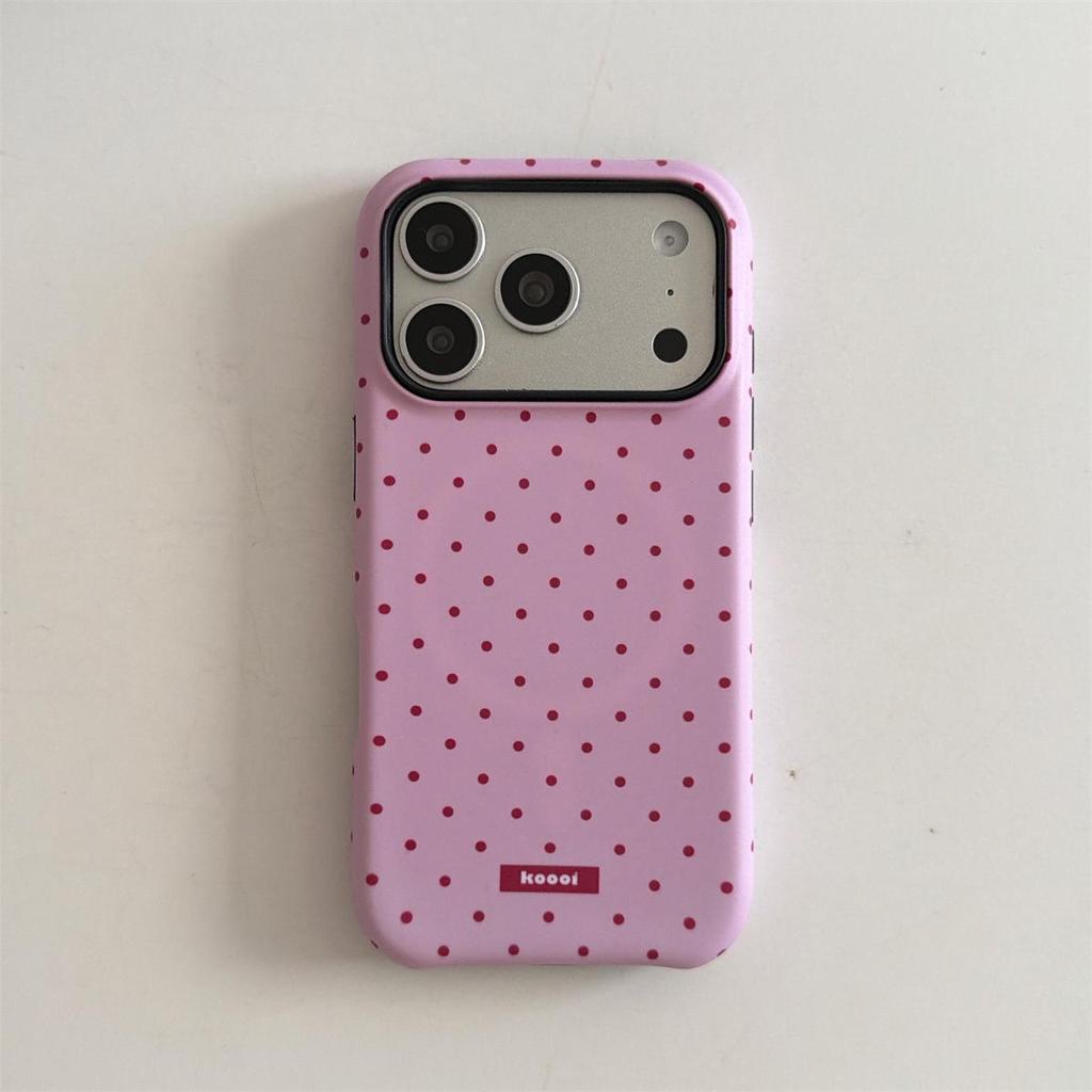 Frosted Polka Dot Anti-drop Phone Case for iPhone 14/13, Apple 17/16/15 PROMAX