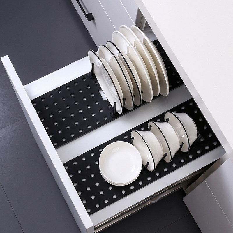 Kitchen Drawer Organizer,Dish Drying Rack,Removable Plastic Holder,Dish Rack Sink Draining Storage Stand Kitchens Accessories