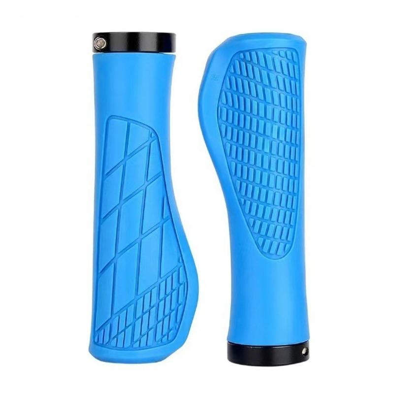 1 pair MTB Bicycle Grips Shockproof Bike Handlebar Cover Anti-Slip Lockable Grips Ergonomic Cycling Rubber Ball Handle Grips
