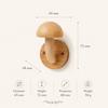 4PCS Wooden Mushroom Wall Hooks Set | Handmade Beech Wood Decorative Coat Hooks for Bathroom, Bedroom & Entryway