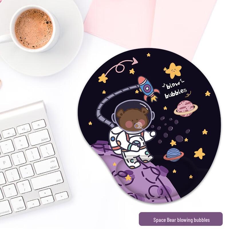 Fumade Space Bear Silicone Wrist Rest Mouse Pad