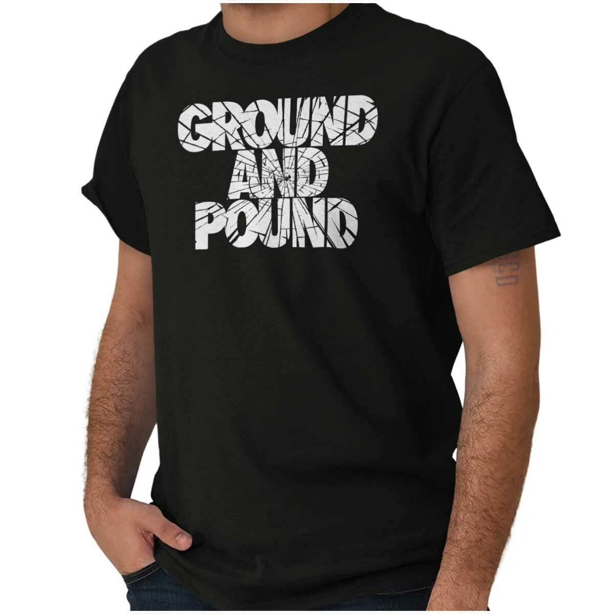 Ground And Pound Jiu Jitsu Gift Martial Arts Womens or Mens Crewneck T Shirt Tee M