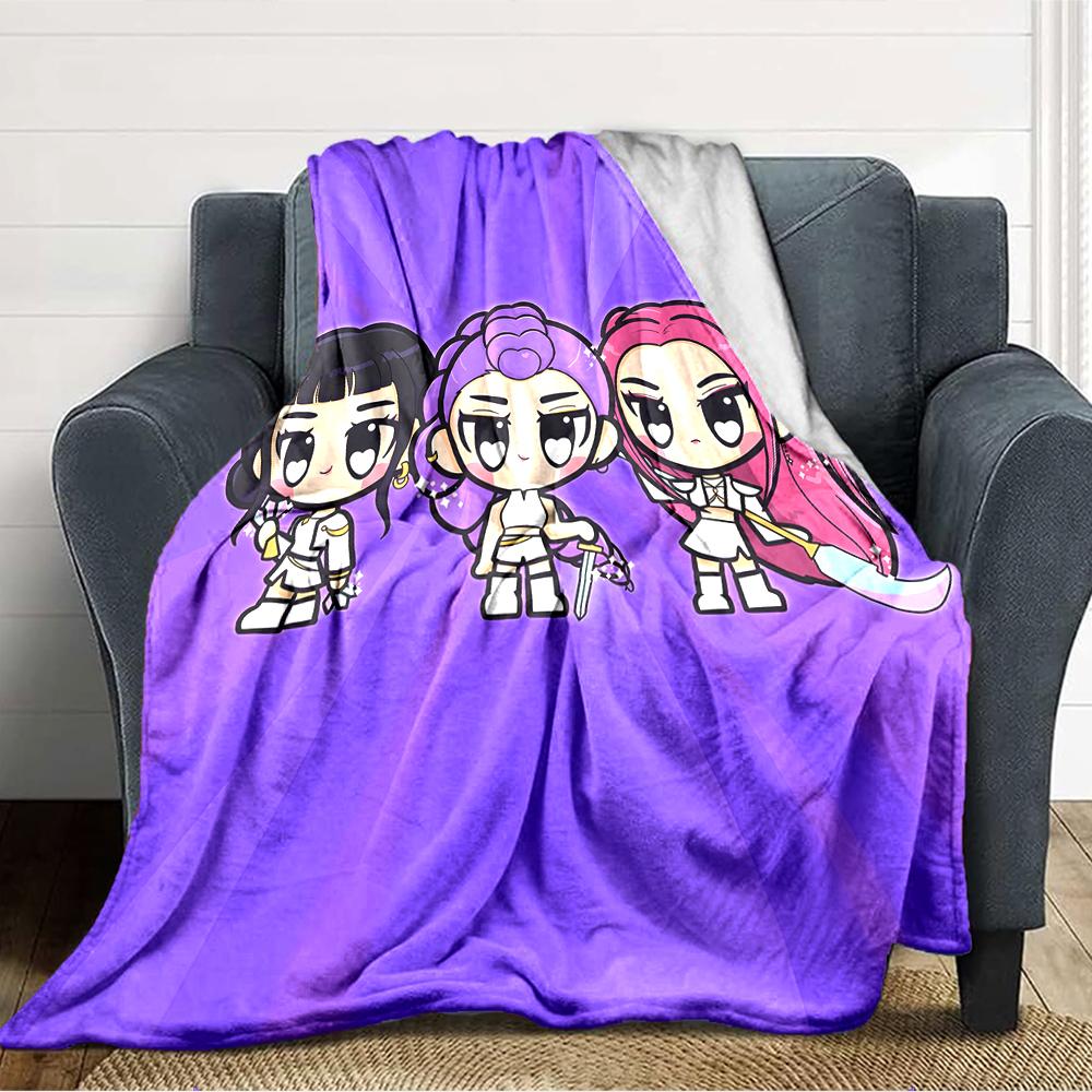 1pc KPop Demon Hunters7 Blanket, Gift, for Men and Women, Soft Blanket, Good for Sofa Bed Couch Travel, Lightweight Flannel Blanket