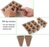 10PCS Paper Pulp Cup Biodegradable Plant Seedling Starter Nursery Tray Gardening Seed Planter Germination Growing Containers
