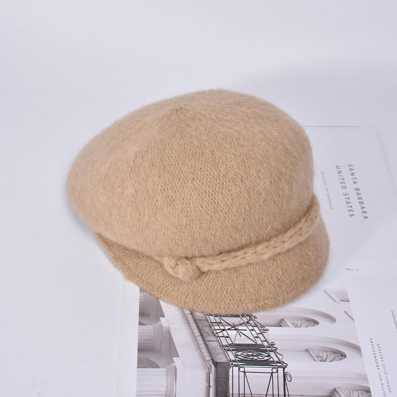Vintage Inspired Beret With Short Brim For Stylish Office And Casual Wear