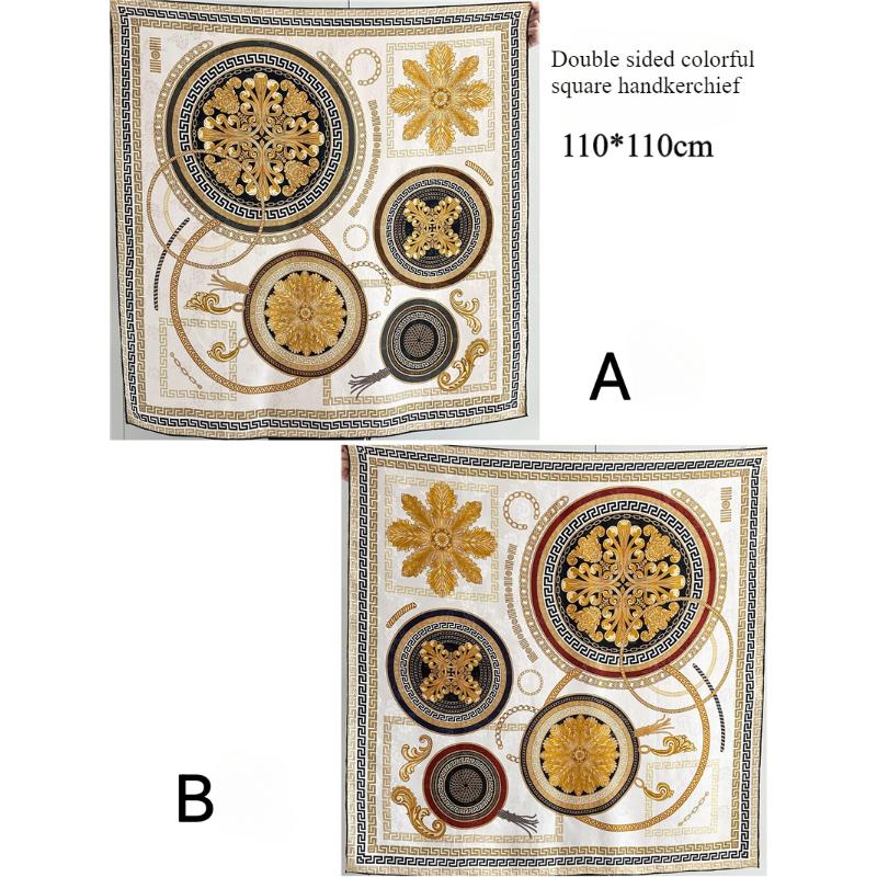 

110*110 см двухсторонний шелковый шарф женский щедрый шарф шелковый шарф шаль 110*110cm