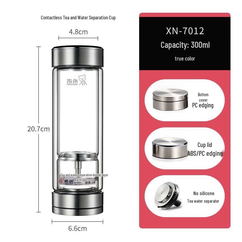 Xinuo Magnetic Tea Infuser Double Wall Glass Cup