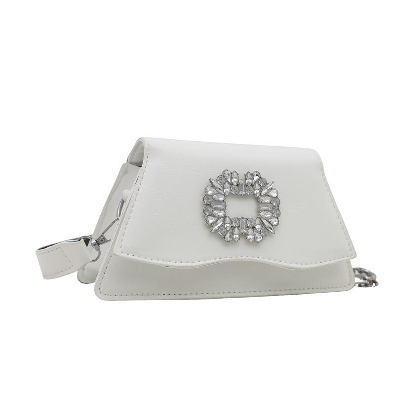 This year's popular fashion diamond-encrusted handheld small square bag for women's 2025 spring new light luxury foreign style shoulder bag messenger