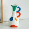 Handmade painted ceramic vase hotel exhibition niche flower ware Creative ceramic decorative vase Flower Arrangement Decoration