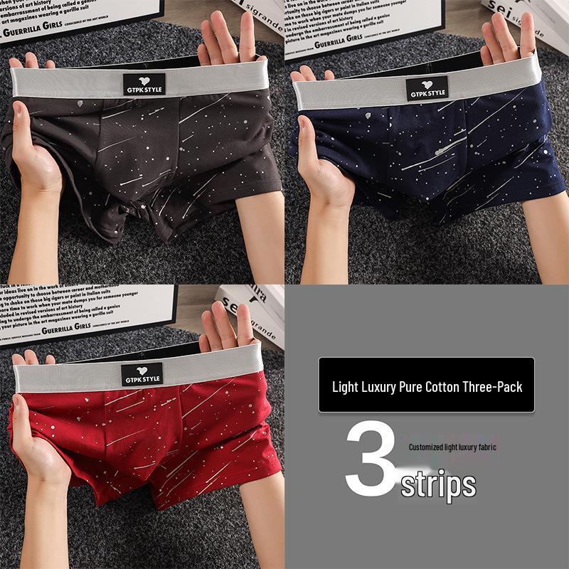 Men's Breathable Cotton Boxer Briefs - Comfortable, Loose-Fit, Mid-Rise, Plus Size, Perfect for Summer