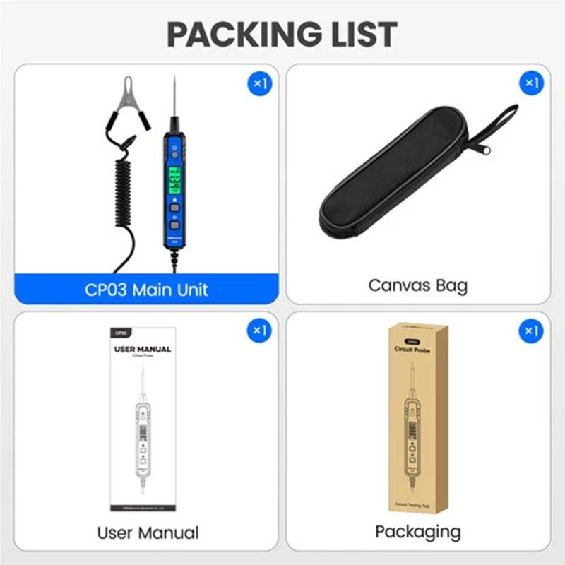 Car Voltage Detector Pen Non-Contact Adjustable DC Voltage Backlight Tester Car Fault Maintenance Circuit Test Pen 110V