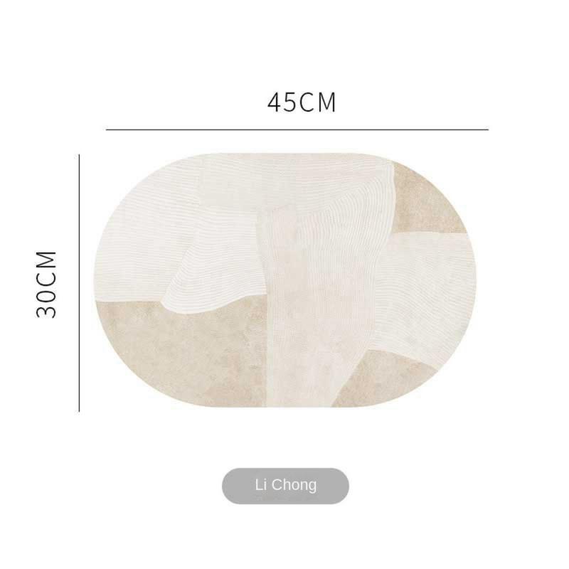 Leather Dining Mat Elliptic Shape Table Mat Waterproof Oil-proof Wash-free Table Pads Breakfast Heat Insulation Mat Kitchen Tool