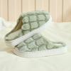 New Cross Plush Cotton Slippers Women's Autumn and Winter Non-slip Indoor Home Thick Bottom Warm Cotton Drag Men's