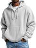 Men's Vintage Waffle Weave Half-Zip Hooded Sweatshirt for Autumn/Winter