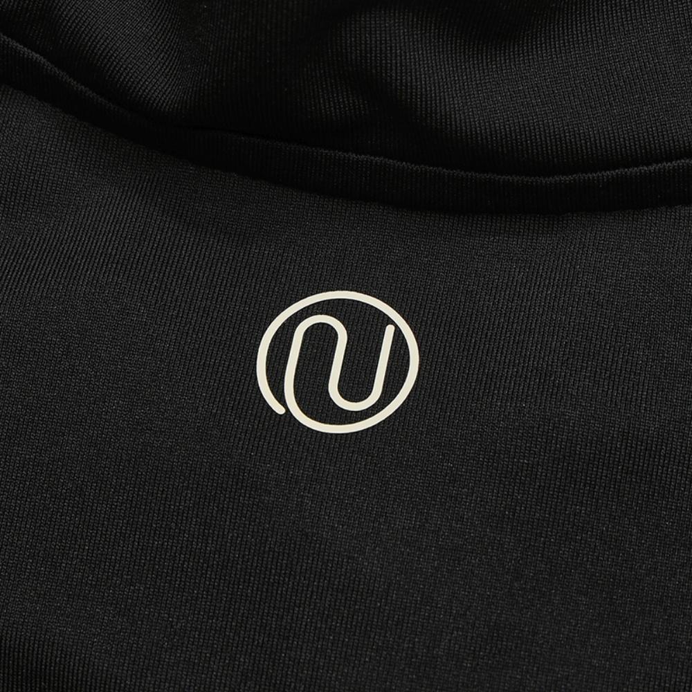 Fila Minimalist Fashionable Personality Trendy Versatile Elegant Solid Color Casual Knit Long Sleeve T-Shirt Women Tops Black F11W542202FBK