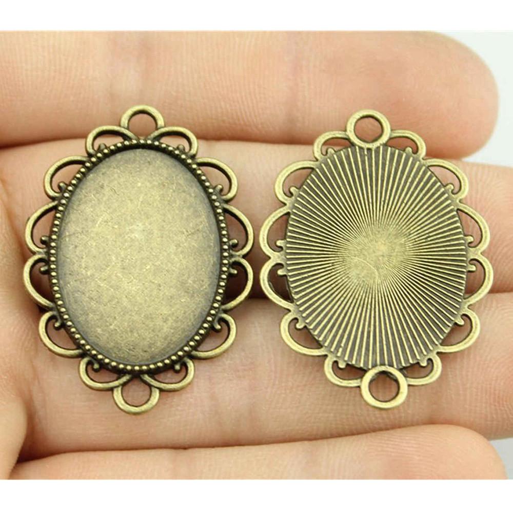 Owalna szklana baza kaboszonowa, oprawa, ramka pasująca 18x25mm 13x18mm, akcesoria, części, męska biżuteria, masywna, oryginalna dla Ciebie