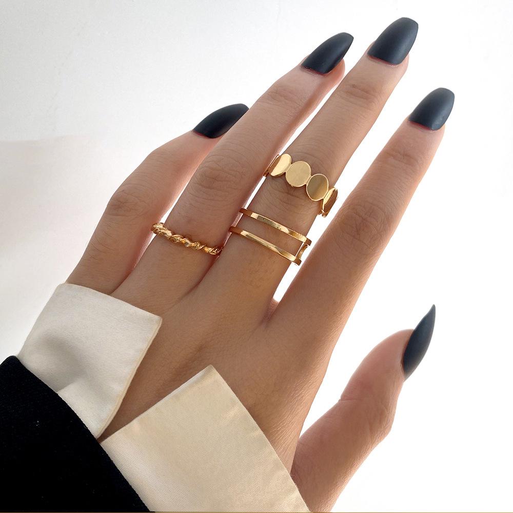 European Hip Hop Style Wide Band Open Ring – Chain Joint Tail Ring for Index Finger
