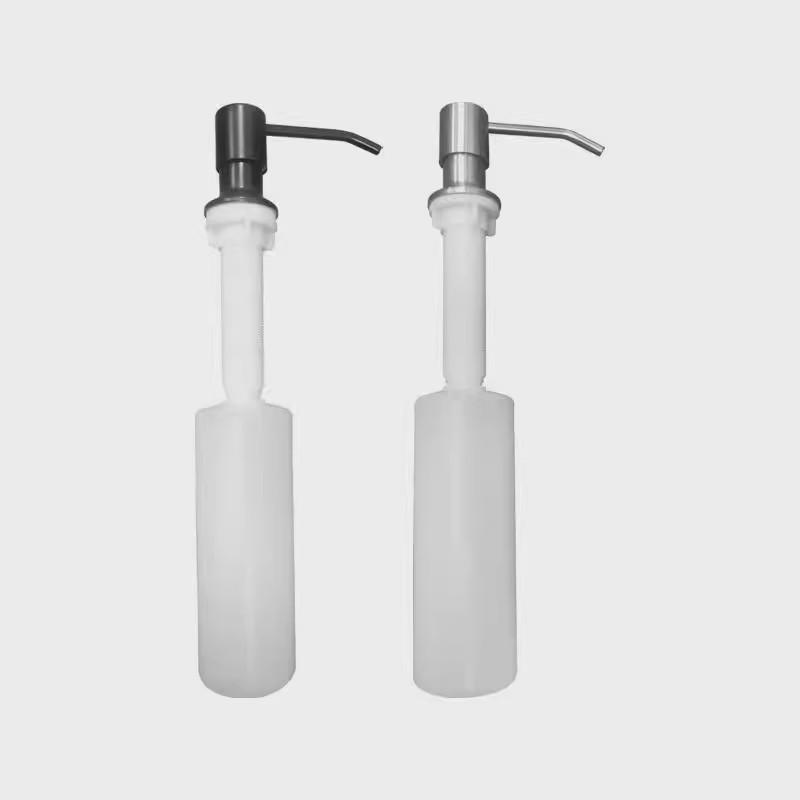 1Pcs Manually Pressing Soap Lotion Dispenser 350Ml Stainless Steel Sink Soap Dispenser Liquid Soap Bottle Kitchen Accessories