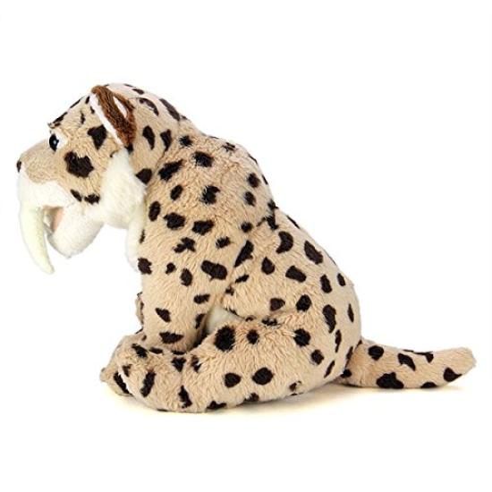 Carolata Tiger Smilodon Plush Toy Realistic Animal Toy Doll Gift Present Birthday Christmas Present Saber-toothed (Sitting Series/Soft Touch) (Twice