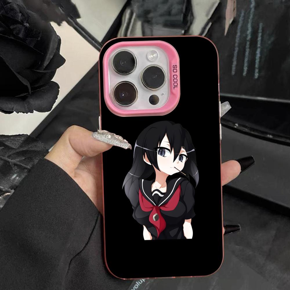 Akame Kurome Pink Translucent Mobile Phone Case for iPhone 17 16 15 14 13 12 11 X XR XS Air Pro Max Plus Colorful Cover