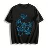 Faith Skull Print Edgy Casual Loose Fit Unisex Top Pure Cotton T-shirt