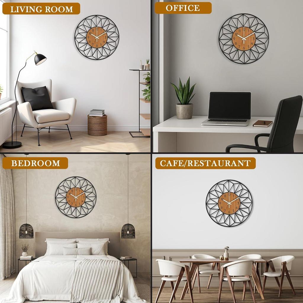 Fancy Metal Wall Clock for Home Decor – Stylish Living Room & Bedroom Watch, Designer Wallclock, Big Size Hanging Watch