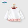 Youqi Baby Girl Long-Sleeve Round Neck T-Shirt