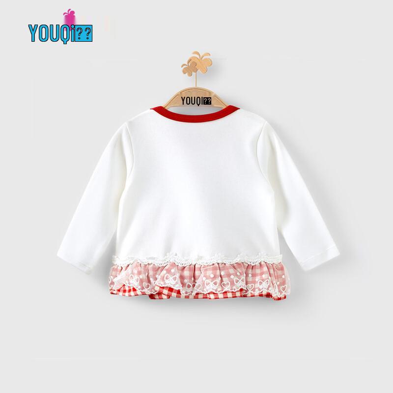 Youqi Baby Girl Long-Sleeve Round Neck T-Shirt