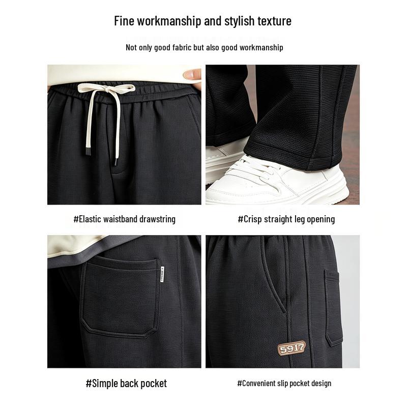 Mark Fairwhale Men's Casual Relaxed-Fit Straight Leg Trousers