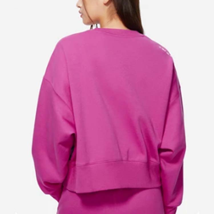 Li-Ning X Pixar Toy Story Series Womens Plush Warm Loose Pullover Sweatshirt Women Tops Magenta AWDSF34-1