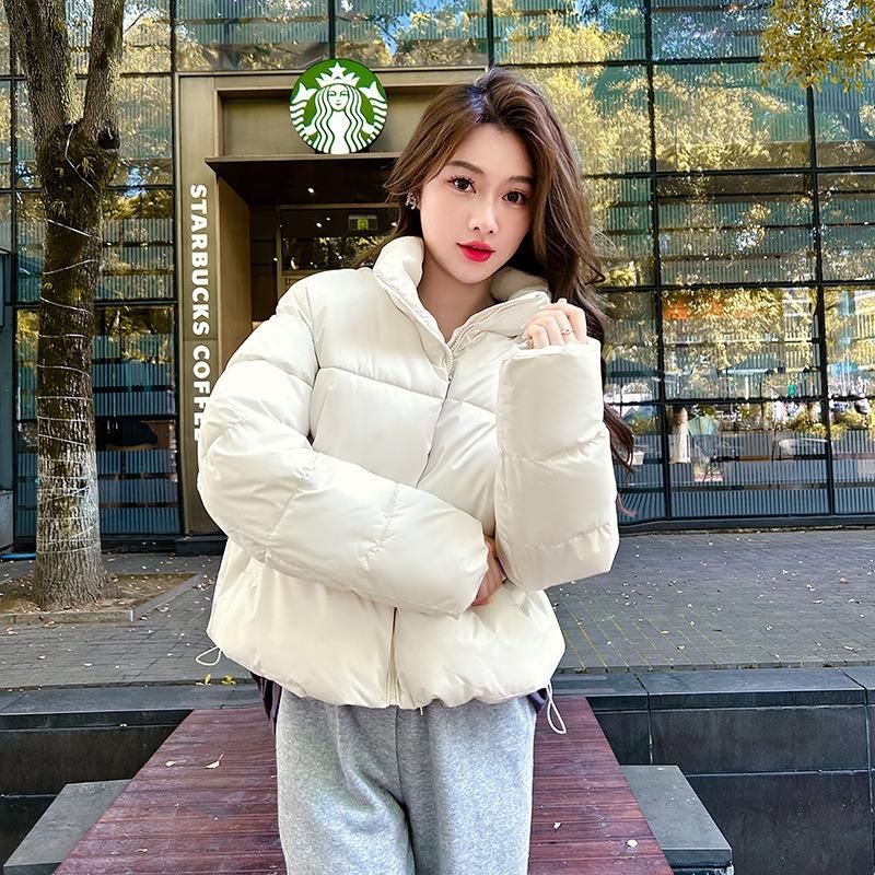 Cotton clothes women's new short winter down cotton bread clothes loose small versatile light coat