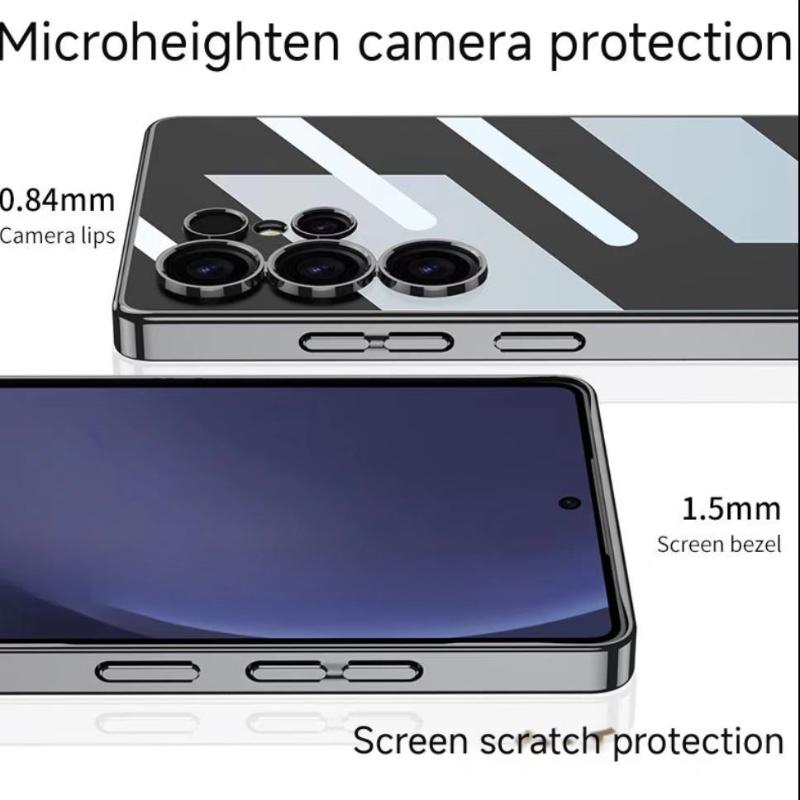 Galaxy S25 Ultra Electroplating Clear Phone Case for Samsung Galaxy S25 Ultra Hard Shell Transparent Protective Cover