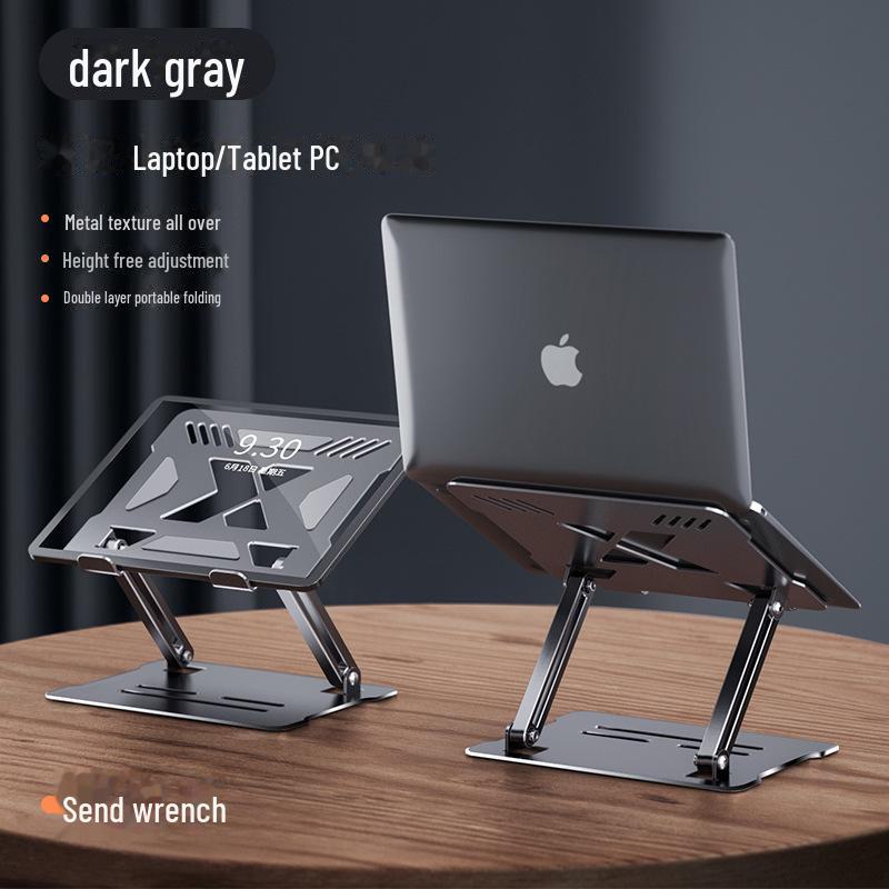 Rotatable Aluminum Laptop Stand for Apple & Huawei - Adjustable Height