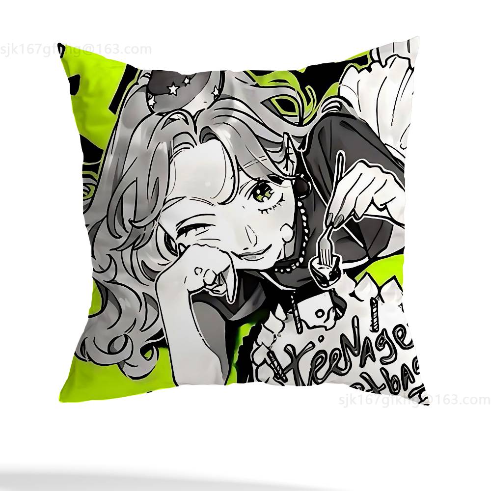 The Guy She Was Interested Pillow Case Anti-dustmite Pillowcase Invisible Zipper Silky Short Plush Sofa Cushion Cover