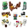 MOC Bricks Office Furniture Tea Culture Desk Table Beverages Wine Educational Building Blocks City Model Children's Toys Gifts