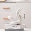 13.4cm Mini Creative Swan Abstract Ceramic Ornament Sculpture Study Room Statue Home Office Accessories Decoration Gift