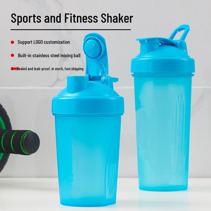 Customizable Large Capacity Shaker Bottle for Outdoor Fitness with Scale, Smoothie, and Protein Mixing Cup
