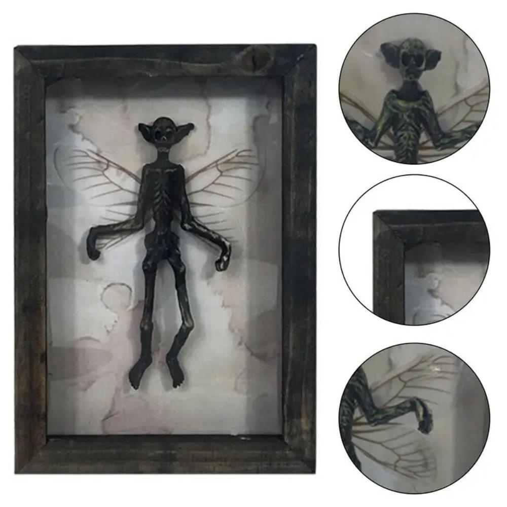 Mysteriöses Geister-Exemplar Fotorahmen Fledermaus-Display Harz Gotische Bilderrahmen Dekoration Kuriositäten und Seltenheiten Tierpräparate
