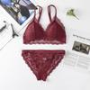 Damen Spitzen-Bandeau-BH-Set ohne Bügel - Französischer Stil, Sexy Wickel-Brustdesign