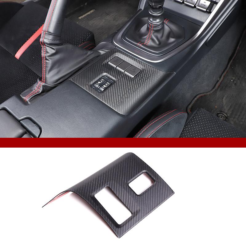 Real Carbon Fiber For Toyota 86  For Subaru BRZ + Car Seat Heating Button Frame Decorative Sticker Interior Accessories