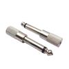 Nickel-Plated 6.35mm Male To 3.5mm Female Mono Adapter for Microphones and Headphones.