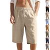 Neue Herren Baumwolle Leinen Shorts Hose Männlich Sommer Atmungsaktiv Einfarbig Leinenhose Strandshorts Fitness Streetwear