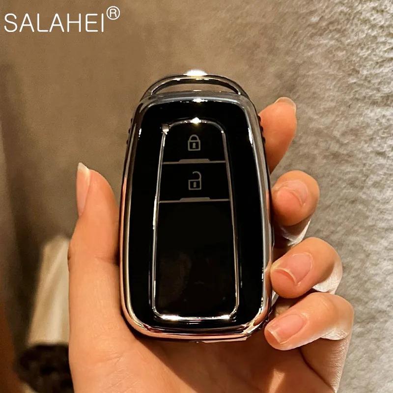 Full Cover Soft TPU Car Key Case For S1 Camry Corolla C-HR CHR Prado 2018 2017 Prius 2 Buttons Protection Auto Accessories JH0