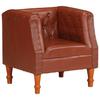 Armchair in Brown Genuine Leather
