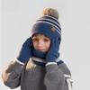 Children Knit Hat And Gloves Set With Fleece Lining For Winter Outdoor Warmth