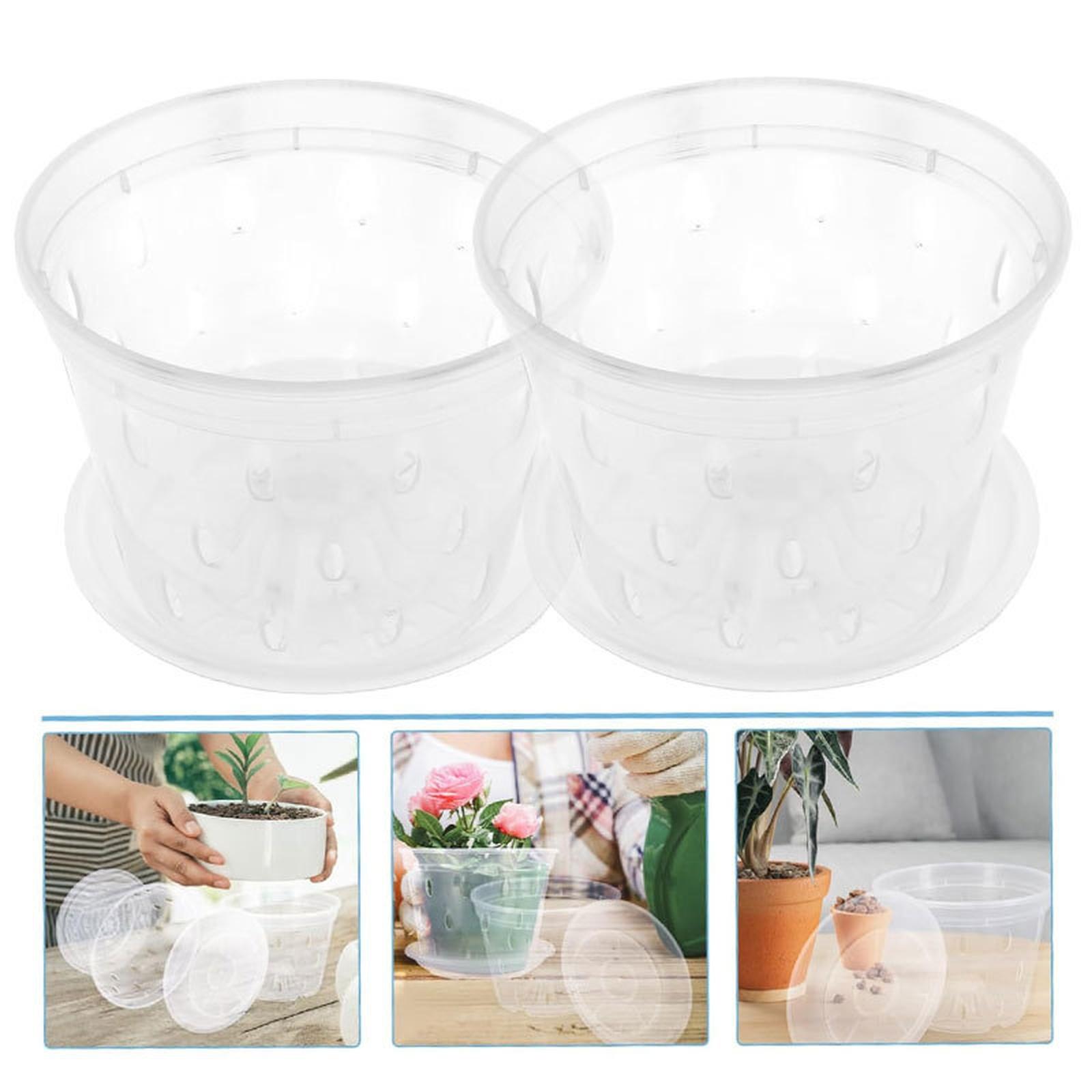 

Clear Orchid Pot Orchid Flowerpot With Holes Plastic Ventilated Planter Plant Containers For Repotting Growing Outdoor One Size