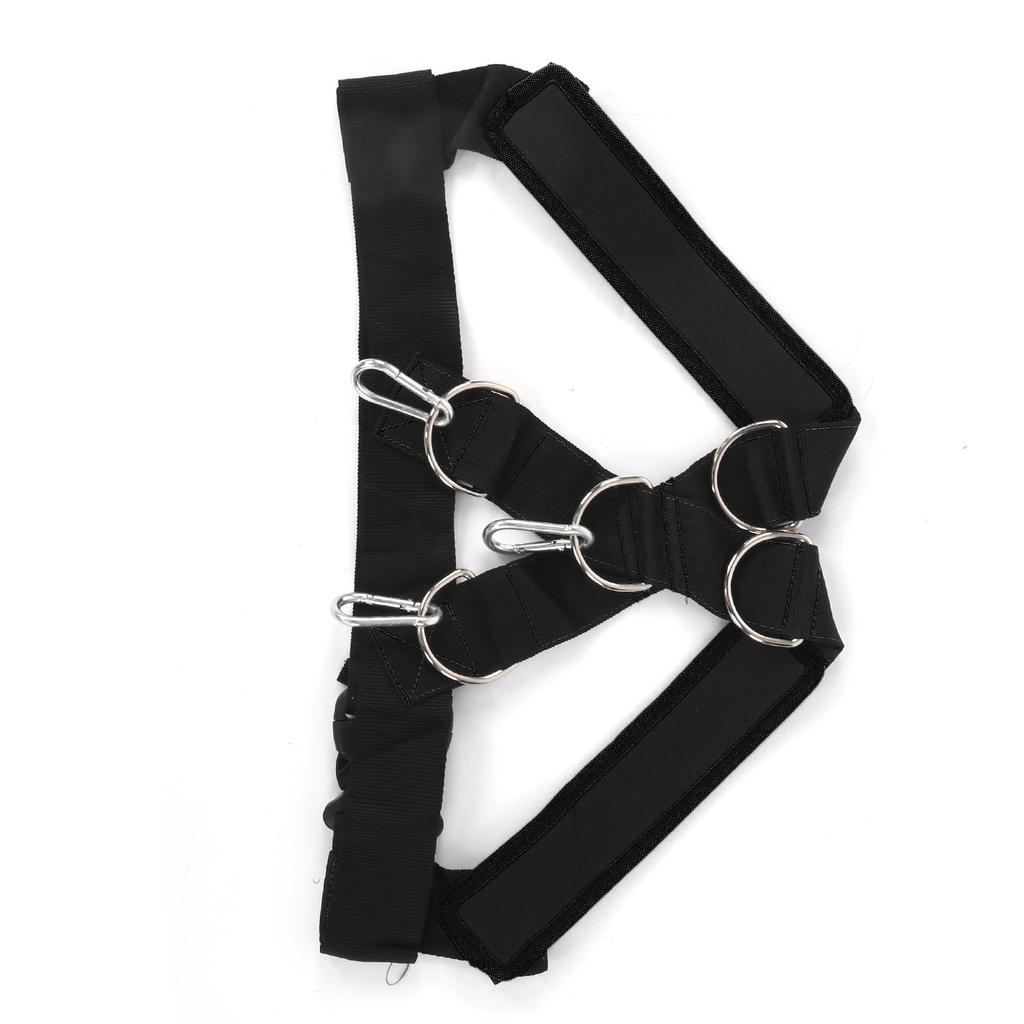 Weight Bearing Shoulder Strap Pulling Sled Harness Vest Resistance Bands with Pulling StrapBlack
