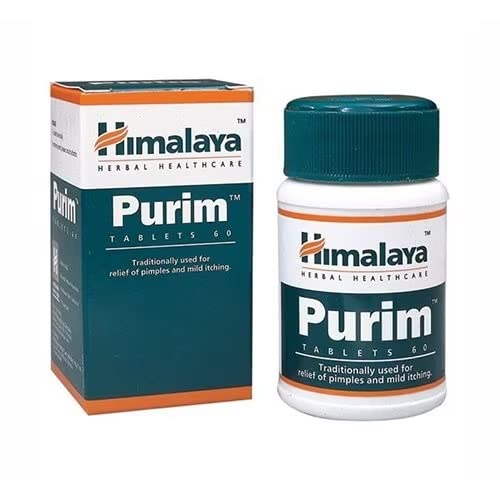 Himalaya Purim Tablets For Skin Wellness, Natural Neem And Turmeric Supplement, Strip Of 60 Tablets