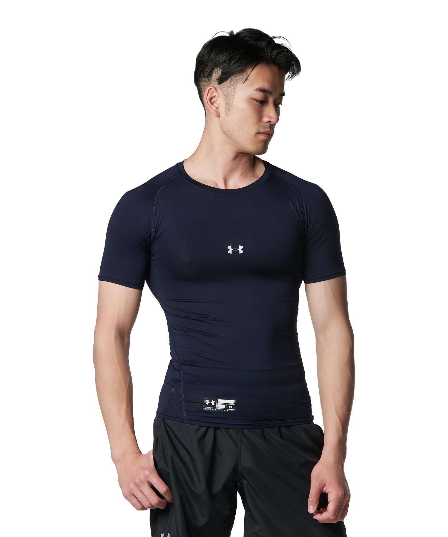 

[Under Armor] Бейсболка UA Wear Heat Gear компрессионная майка с коротким рукавом с круглым вырезом и коротким рукавом 1358643 (410)МДН LG